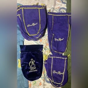 Lot of 14 Crown Royal draw string authentic bags